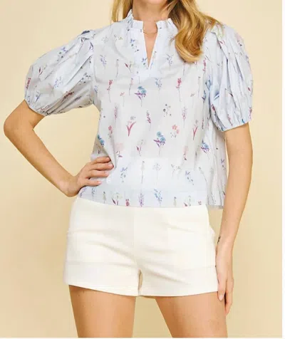 Pinch Sammy Floral Blouse In Blue