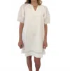 Pinch Scarlett V-neck Puff Sleeve Mini Dress In White In White