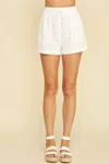 Pinch Set In Style Eyelet Short In White In White