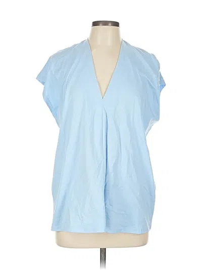 Pre-owned Pinch Short Sleeve Blouse In Blue