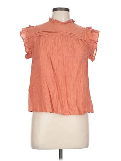 Pre-owned Pinch Short Sleeve Blouse In Orange
