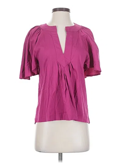 Pre-owned Pinch Short Sleeve Blouse In Pink
