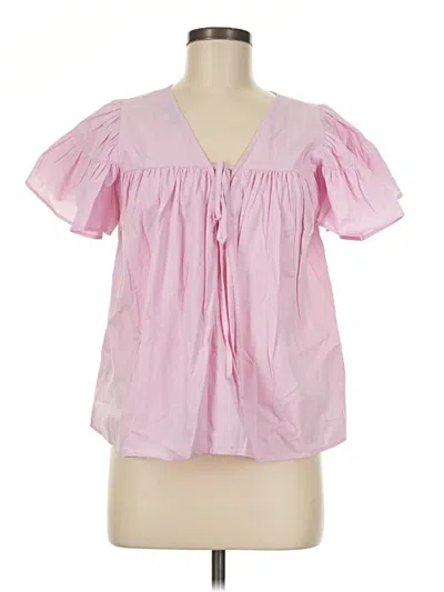 Pre-owned Pinch Short Sleeve Blouse In Pink