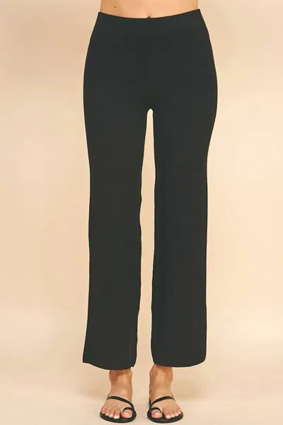 Pinch Straight Leg Sweater Pant In Black