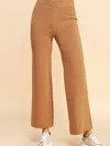 Pinch Straight Leg Sweater Pants In Camel In Brown