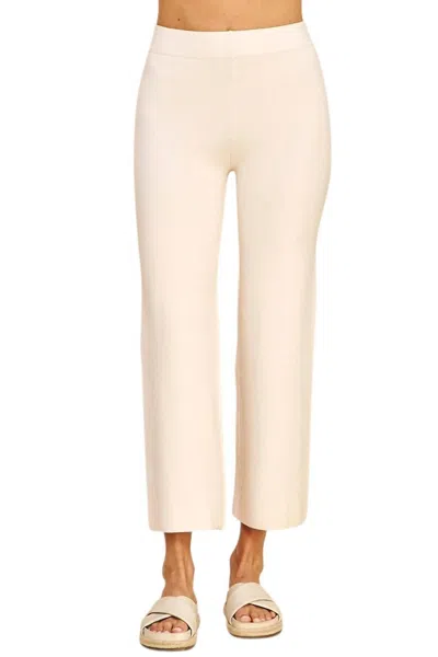 Pinch Straight Leg Sweater Pants In Cream In White