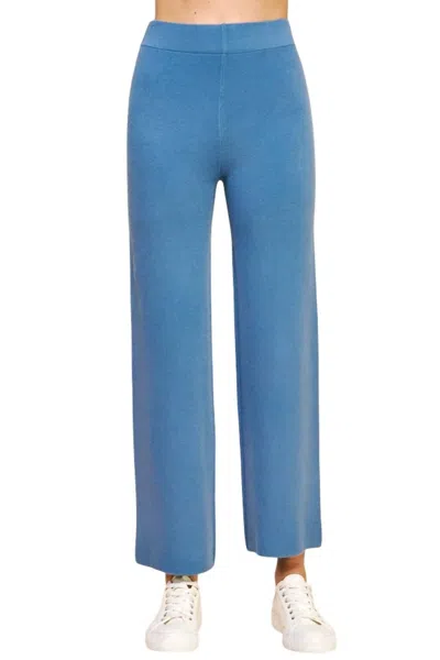 Pinch Straight Leg Sweater Pants In Dusty Blue In Multi