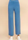 Pinch Straight Leg Sweater Pants In Dusty Blue In Multi
