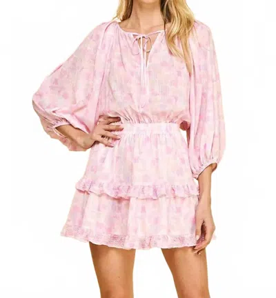 Pinch Summertime Love Dress In Watercolor Print In Pink