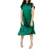 Pinch Tara Luxe Tiered Midi Dress In Dark Emerald / Forest Green In Green