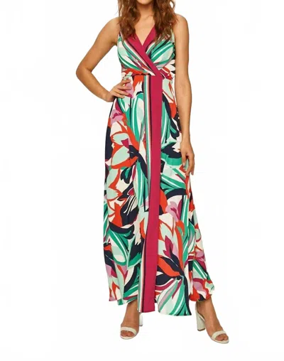 Pinch The Palm Cove Maxi Dress In Navy Teal In Multi