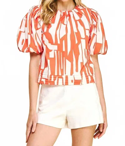 Pinch Turner Top In Orange