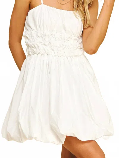Pinch Women's Bubble Hem Mini Dress In White