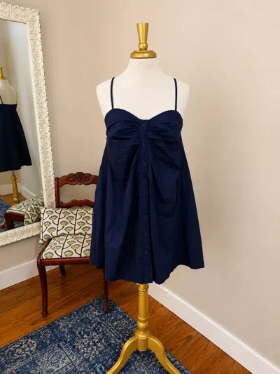Pinch Women's Button Down Mini Dress In Navy In Blue