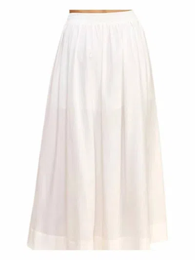 Pinch Women's Pintuck A-line Maxi Skirt In Off White In Multi