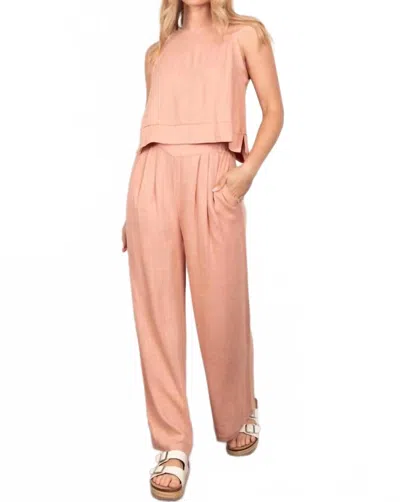 Pine Apparel Breezy Matching Pant Set In Pink