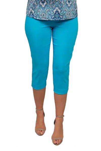 Pine Apparel Millennium Capri Pant In Cyan In Multi