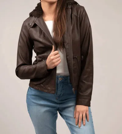 Pine Apparel Sherpa In The Hood Jacket In Brown