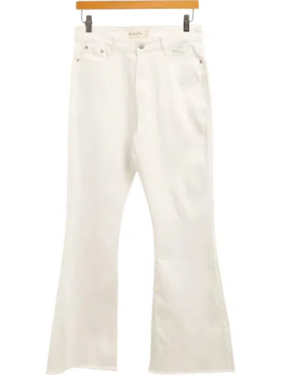 Pine Apparel Watch Me Flare Jeans In White