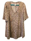 Pine Apparel Women's Animal Print Tee In Brown In Brown