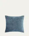 Pine Cone Hill Parisienne Velvet Slate Quilted Euro Sham In Slate