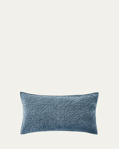 Pine Cone Hill Parisienne Velvet Slate Quilted King Sham