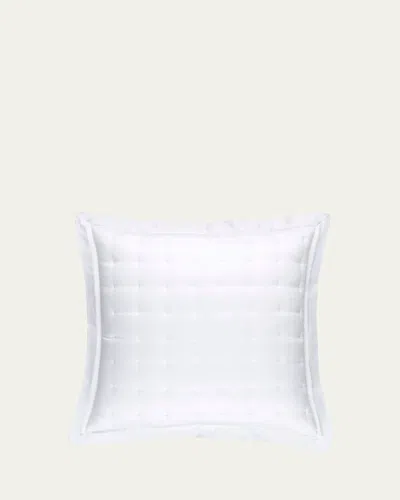 Pine Cone Hill Puff Tencel Euro Sham, White