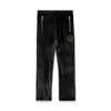 Pine Los Angeles Men's Pleated Velour Sweatpants-black In Black