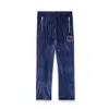 Pine Los Angeles Men's Pleated Velour Sweatpants-night Blue In Blue