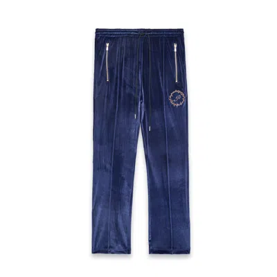 Pine Los Angeles Men's Pleated Velour Sweatpants-night Blue