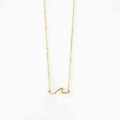 Pineapple Island Asri Hammered Wave Necklace In Gold