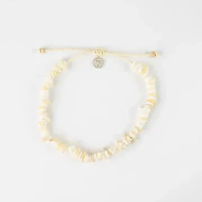 Pineapple Island Canggu Puka Shell Surfer Anklet In Multi
