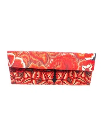 Pre-owned Pineda Covalin Nylon Clutch In Red