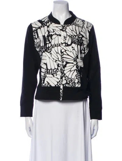 Pre-owned Pineda Covalin Printed Evening Jacket W/ Tags In Black