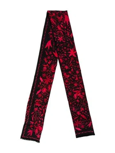 Pre-owned Pineda Covalin Silk Printed Scarf W/ Tags In Pink