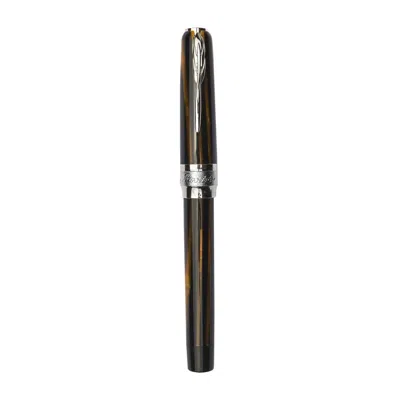 Pre-owned Pineider Arco Blue Bee Fountain Pen