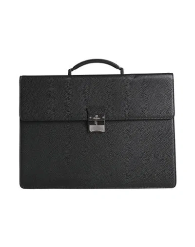 Pineider Man Handbag Black Size - Leather