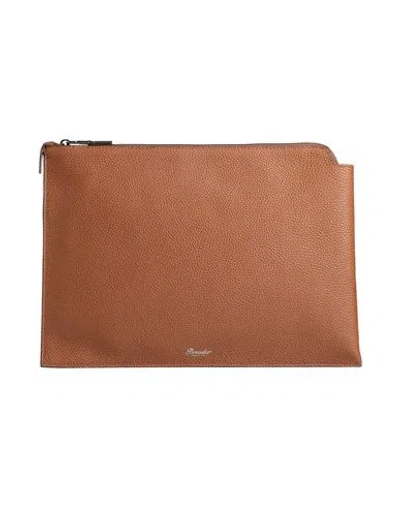 Pineider Man Handbag Camel Size - Soft Leather In Sand