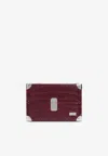 Pinel Et Pinel Mini Malle Croc-embossed Leather Cigar Humidor