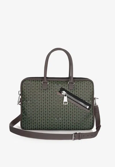 Pinel Et Pinel Small Bombay Zip Coated Canvas Briefcase Bag