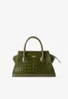 Pinel Et Pinel Small Patti Croc-embossed Leather Top Handle Bag