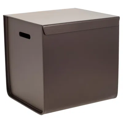 Pre-owned Pinetti 21st Century Atena Leather Closet Box Handcrafted In Italy In Black