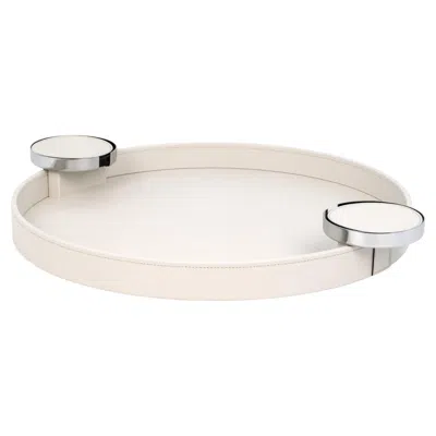 Pre-owned Pinetti 21st Century Dioniso Serving Tray With Coaster Holder Cover Handmade In Italy In Brown