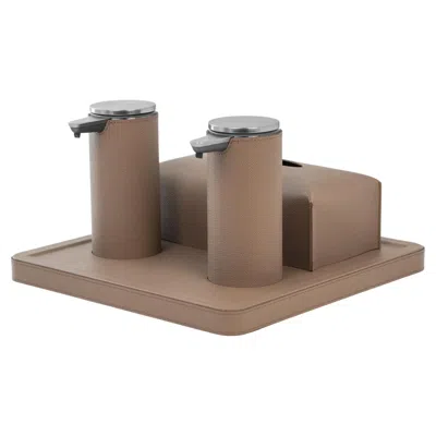 Pre-owned Pinetti 21st Century Igea Sanitizing Tray With Dispenser Touchless Hanmade In Italy In Brown