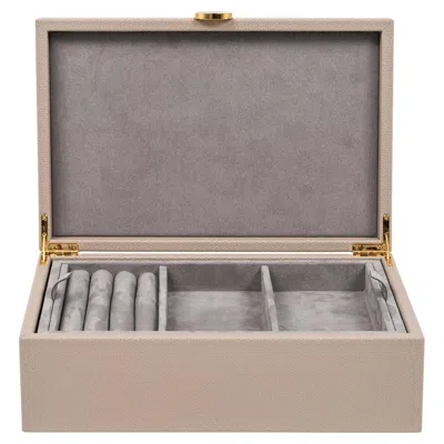 Pre-owned Pinetti 21st Century Prestige Jewellery Box With Leather &suede Handcrafed In Italy In Brown