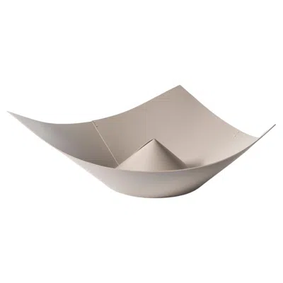 Pre-owned Pinetti 21st Century Sombrero Magazine Holder Handmade In Italy With Regenerated Leather In Gray