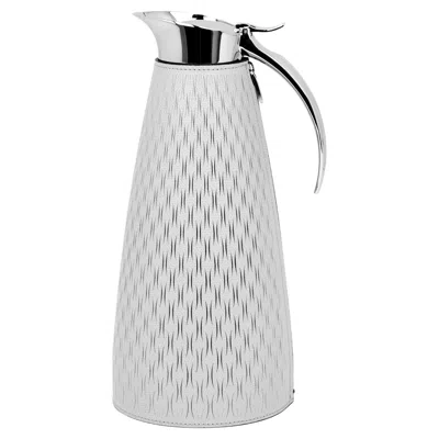 Pre-owned Pinetti 21st Century Steel Thermal Carafe Style With Grey Cover Handcrafed In Italy In Gray