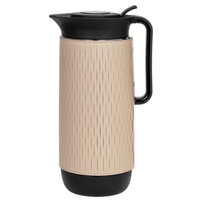 Pre-owned Pinetti 21st Century Thermal Carafe Mocha With Taupe Cover For Coffee Service In Brown