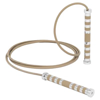 Pre-owned Pinetti Adjustable Leather Jump Rope In Sand