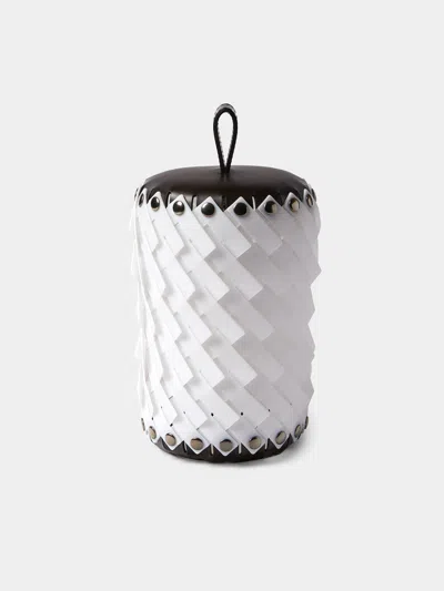 Pinetti Almeria Handwoven Small Wireless Lantern In White